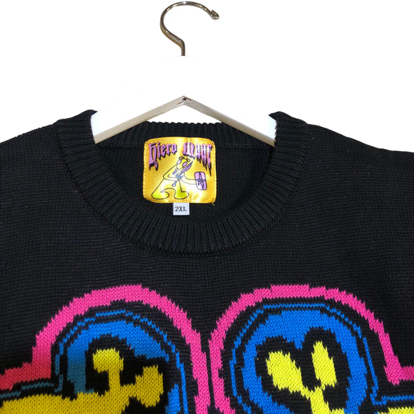 Custom Distressed Knit Crewneck Sweater by Hiero Marr