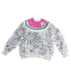 Hand Splattered Vintage Watermelon Crewneck Sweater by BlimxJam jams