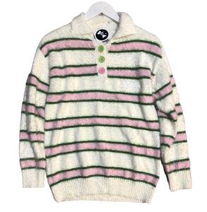 LAST ONE!  Polo Knit Striped Sweater