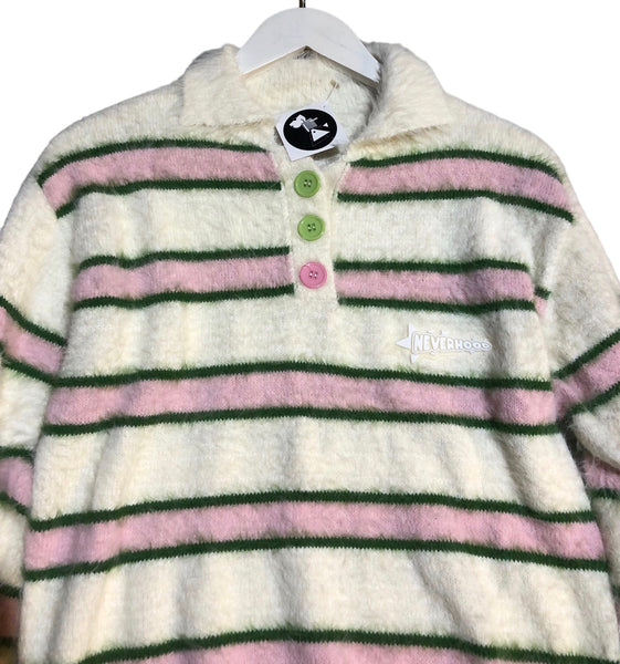 LAST ONE!  Polo Knit Striped Sweater