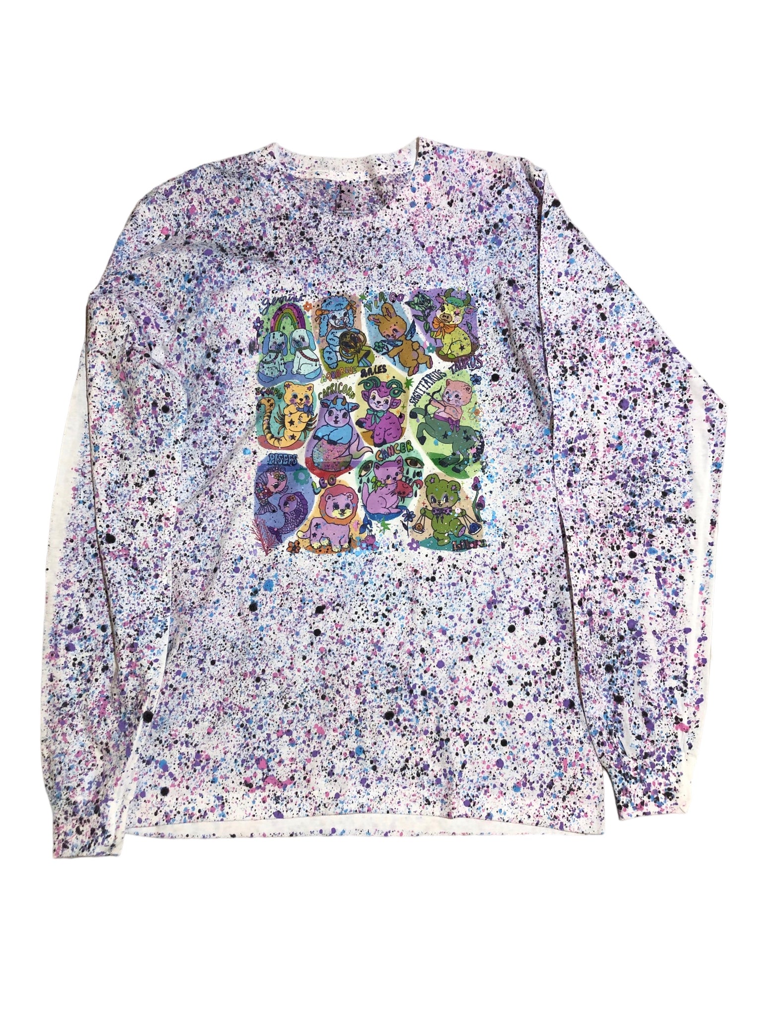 Hand Splattered Astrology Long Sleeve by Char Bataille