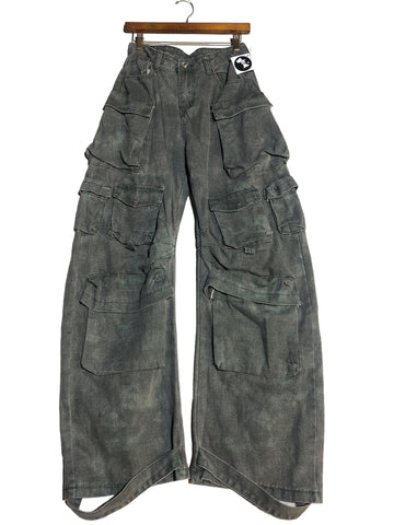 last pair! Acid Black Denim Cargo Pant