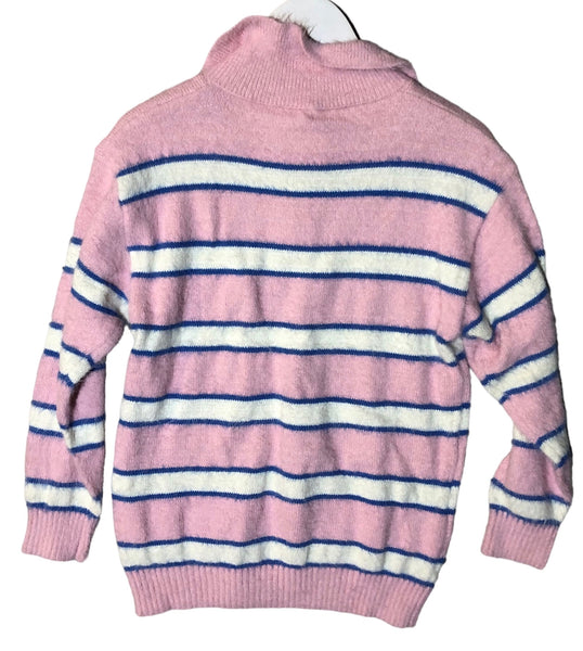 LAST ONE! Polo Knit Striped Sweater