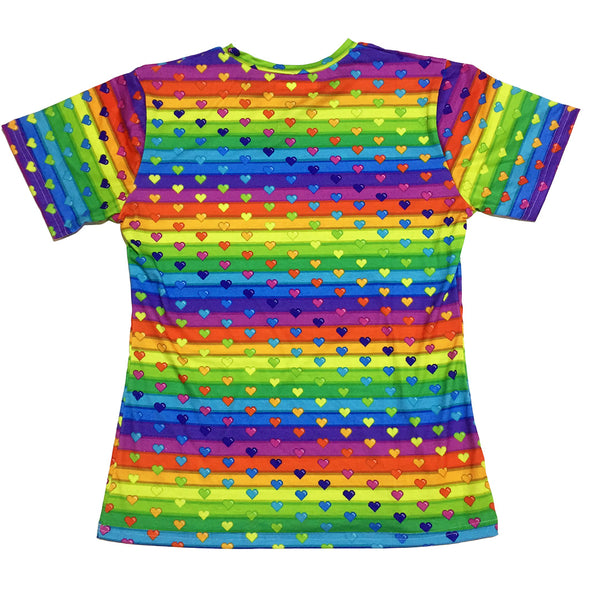 Candelicious Rainbow Pixel Heart T-shirt