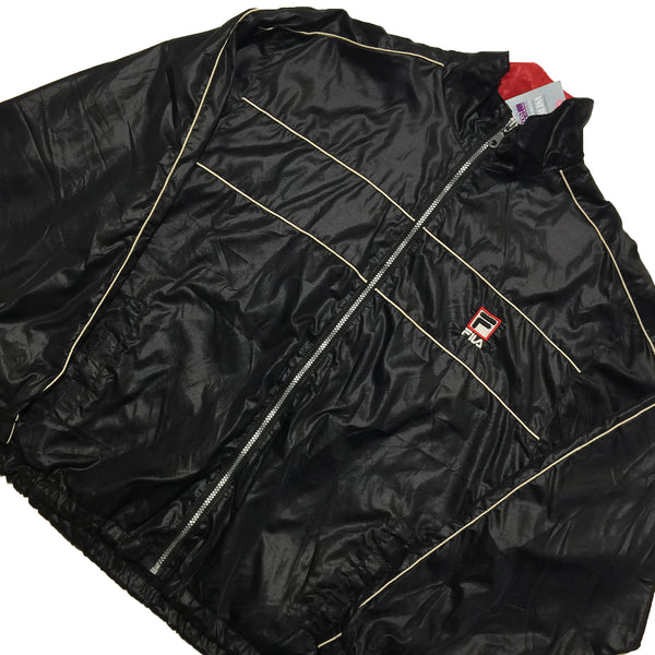 FILA Embroidered Logo Black Track Jacket