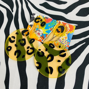 UV Reactive Cheetah Print Earrings by King of Hearts