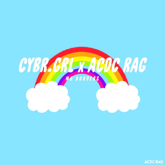 BACK IN STOCK CYBR GRL X ACDC RAG Colorful Hoodie