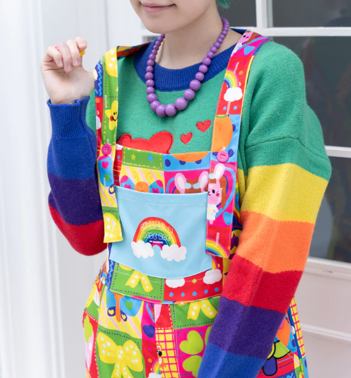 BACK IN STOCK!! CYBR GRL X ACDC RAG Colorful Overalls