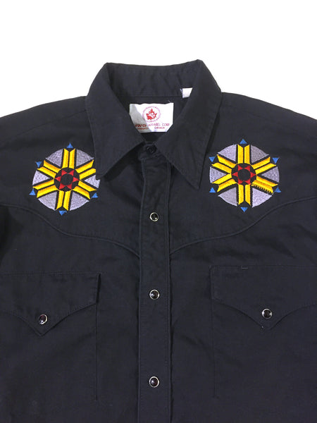 Starburst Embroidered Rodeo Cowboy Button Up