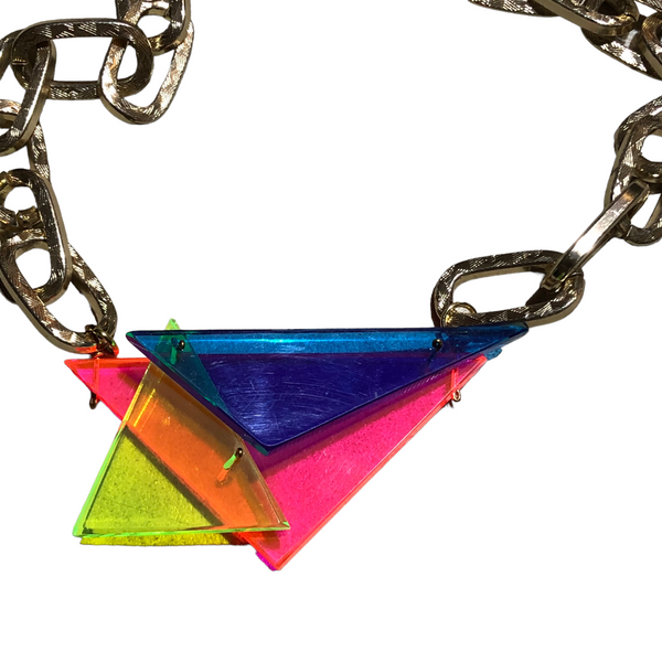 Neon Rainbow Handmade Necklace by Neon Love