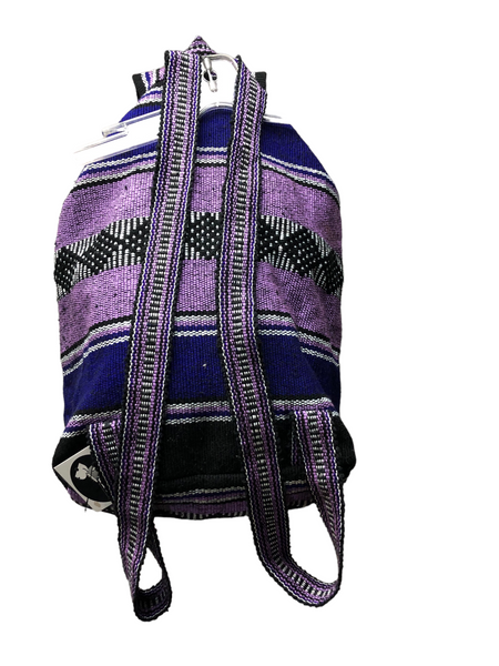 Vintage Purple Woven Back Pack