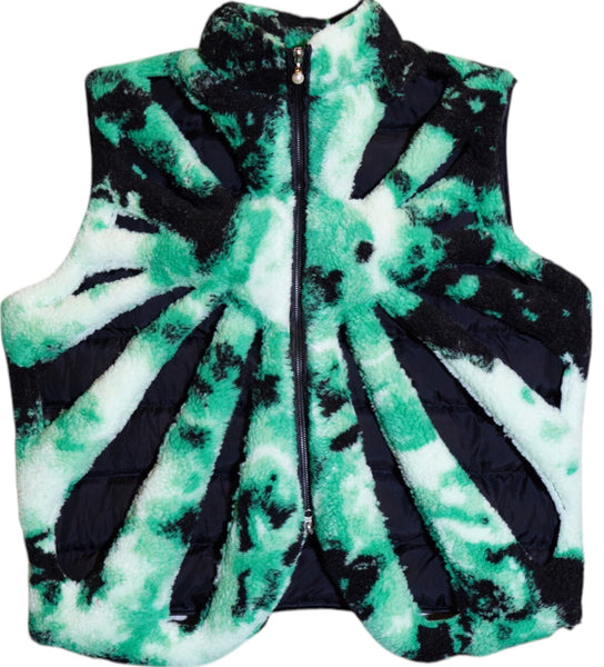Fleece Camo Skeleton Puffer Vest