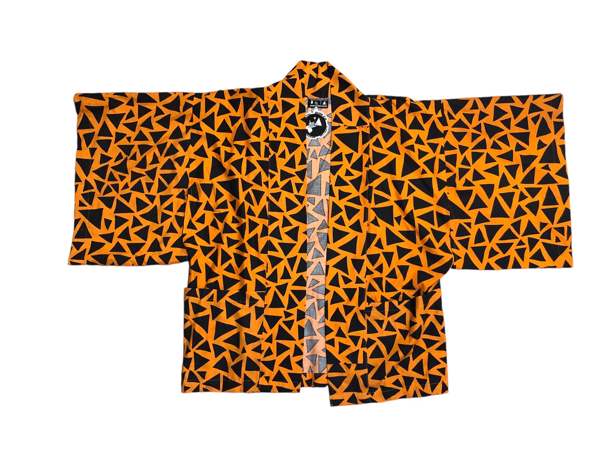Few of a Kind Handmade Orange Black Haori by Blim