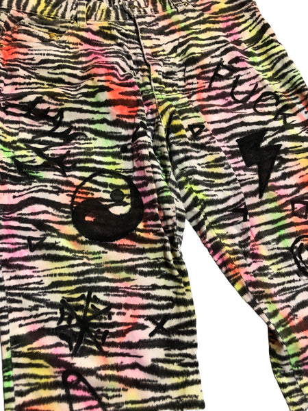 Handpainted OOAK Zebra Pants by Zealot