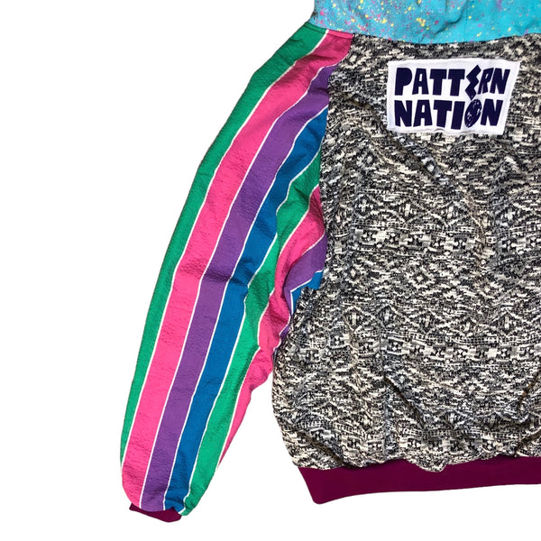 Hand Patchwork OOAK Hoodie by Pattern Nation x Blim
