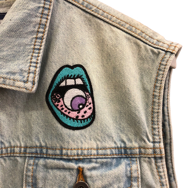 Embellished Panther Denim Vest