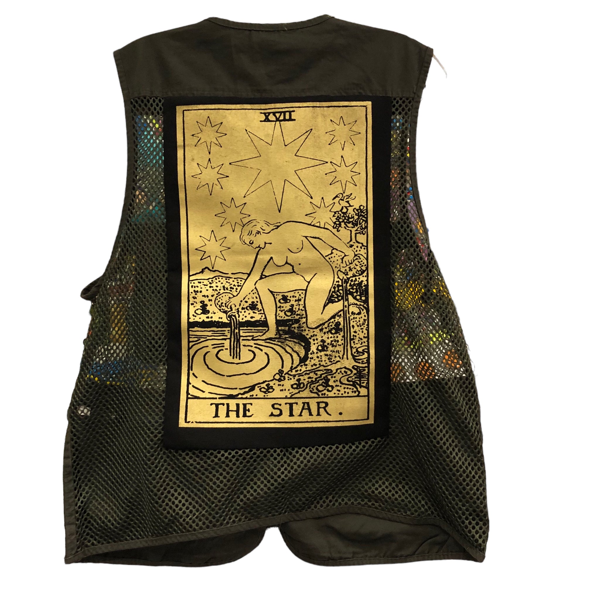 OOAK Star Black Mesh Cargo Vest by Tooth and Claw x Blim