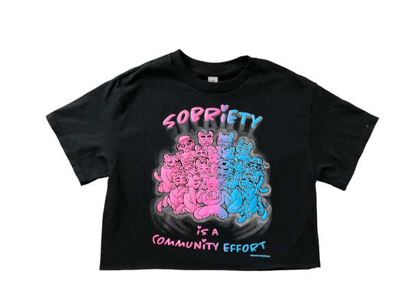 Hand Printed Sneaky Stripes Sobriety Shirt
