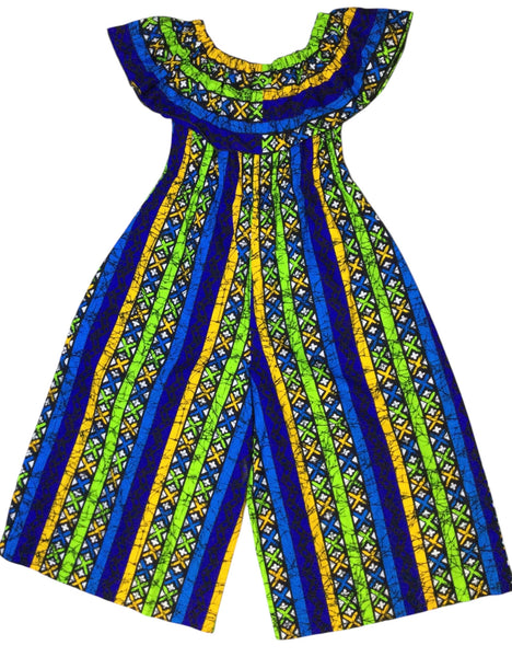 African Blue Festive Jump Suit