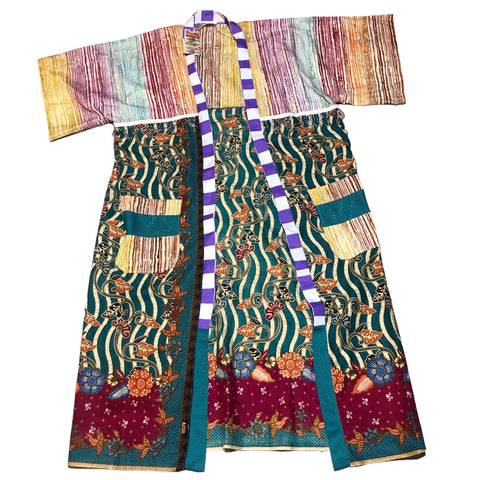 One of a kind handmade robe by Pattern Nation