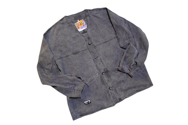Black Overwashed cotton Jacket