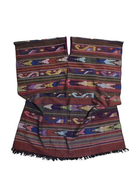 Blim Upcycled Woven Boho Poncho