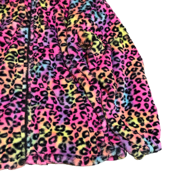 BACK IN STOCK Rainbow Leopard Fleece Jacket