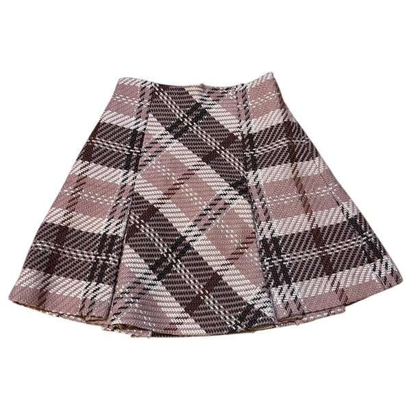 Lolita Style Cream Plaid Mini Skirt By Evelyn