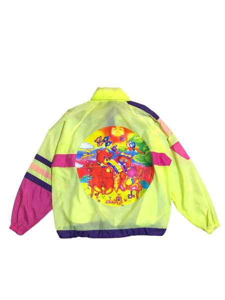 80s New Face Neon Wind Breaker Anorak Jacket by Blim