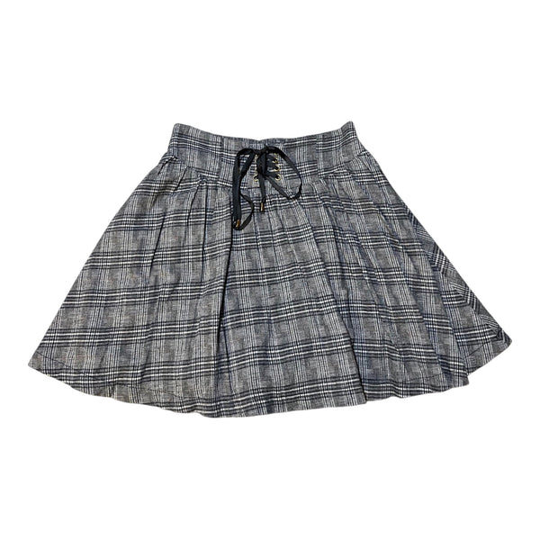 Lolita Style Black Plaid Mini Skirt By Evelyn