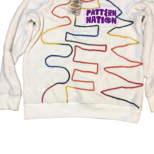 Hand Patchwork Velour Sweater by Pattern Nation