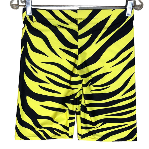 Yellow Tiger Print Shorts by King of Hearts