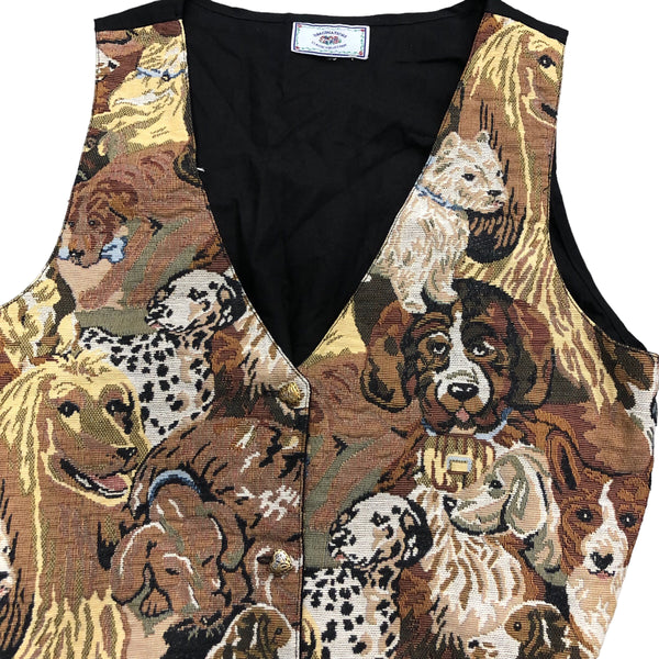 Vintage Dog Tapestry Vest