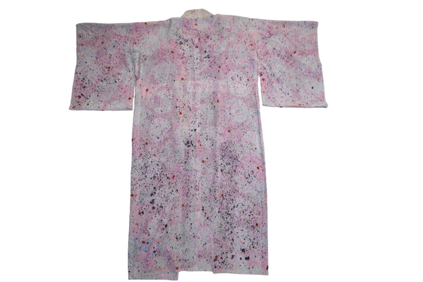 Custom Splatter Pale Pink Sakura Vintage Nagajuban