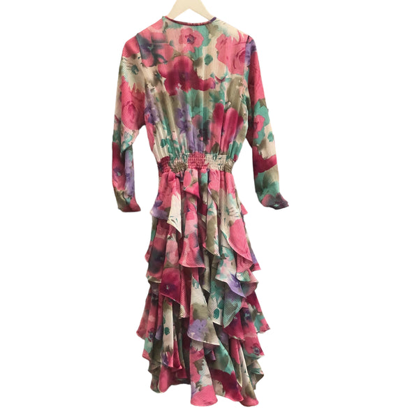 Vintage Pink Floral Dress by Janan Studios