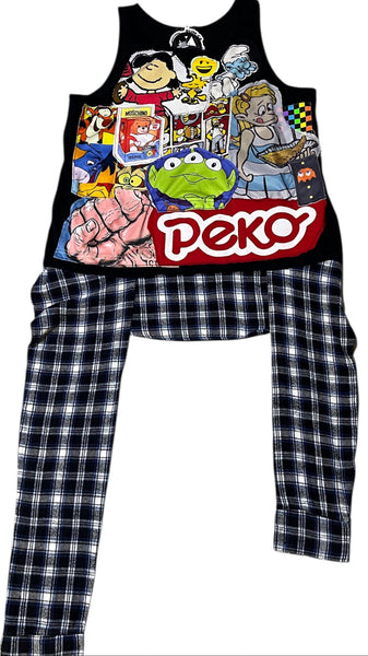 Hand Upcycled peko Shirt by Zealot