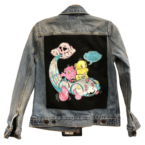 Scare Bear OOAK Vintage Denim Jacket by Blim x Puppyteeth