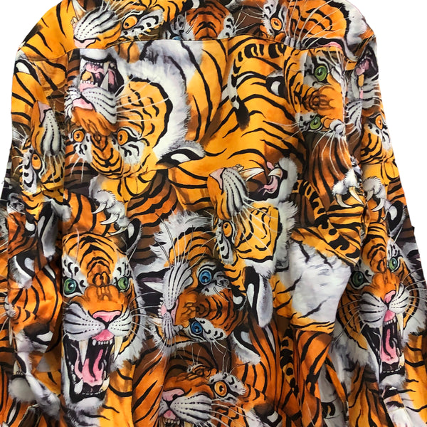 Multi Tiger Long Sleeve Button up