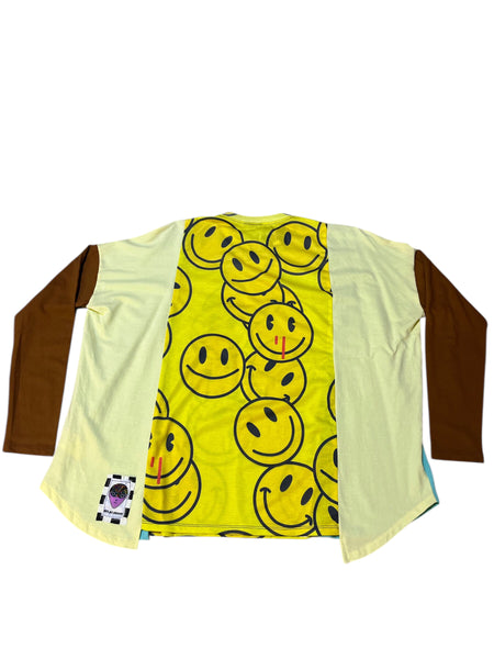 Hand Upcycled Smiley Triple T by Zealot