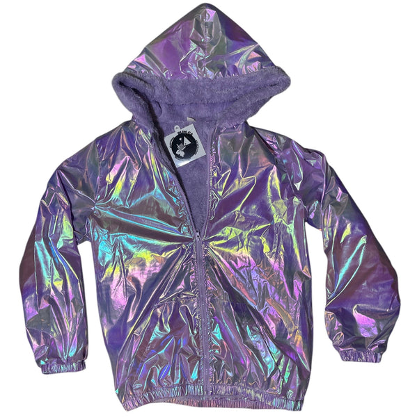 Iridescent baby raver hoody Jacket
