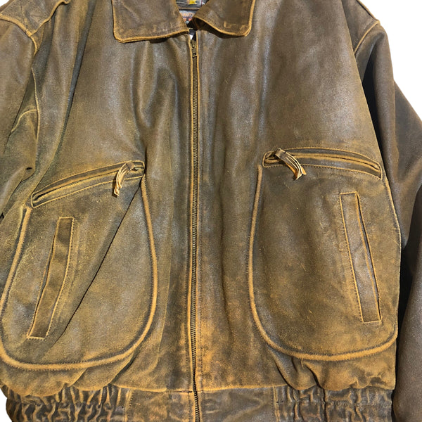 Vintage Distressed Leather Jacket by Adventure Bound