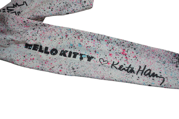 Hand Splattered One of a Kind Hello Kitty Crewneck by Keith Haring