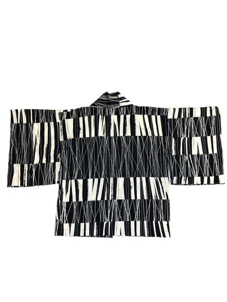 One of a Kind Handmade Black White Haori by Blim