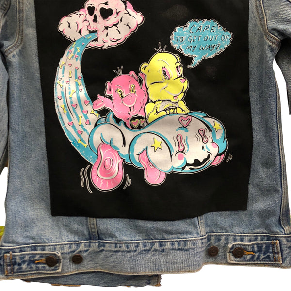 Scare Bear OOAK Vintage Denim Jacket by Blim x Puppyteeth