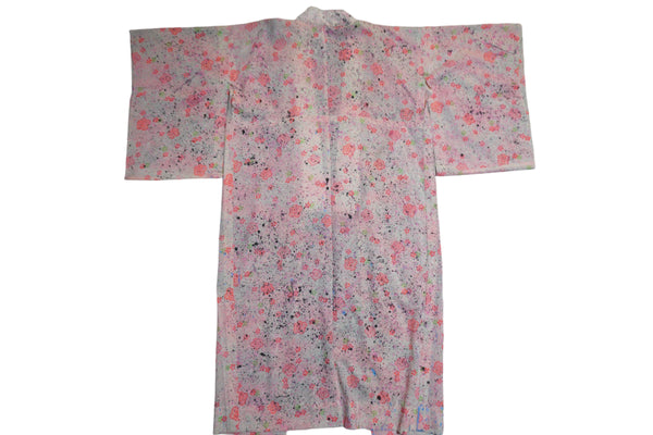 Custom Splatter Pale Pink Sakura Vintage Nagajuban