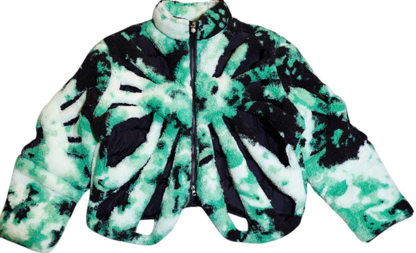 Fleece Camo Skeleton Puffer Jacket