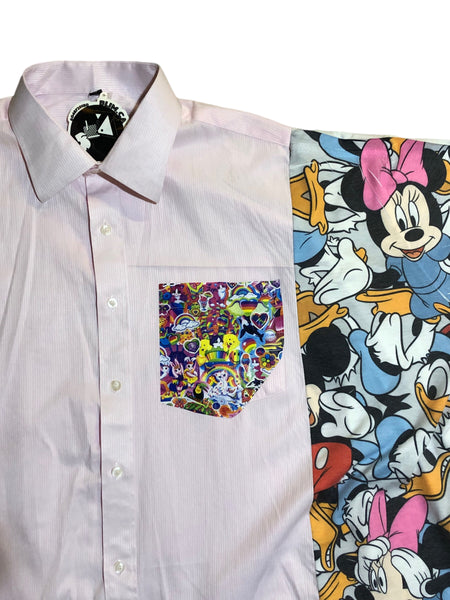 OOAK Upcycled Mickey Button Up by Zealot