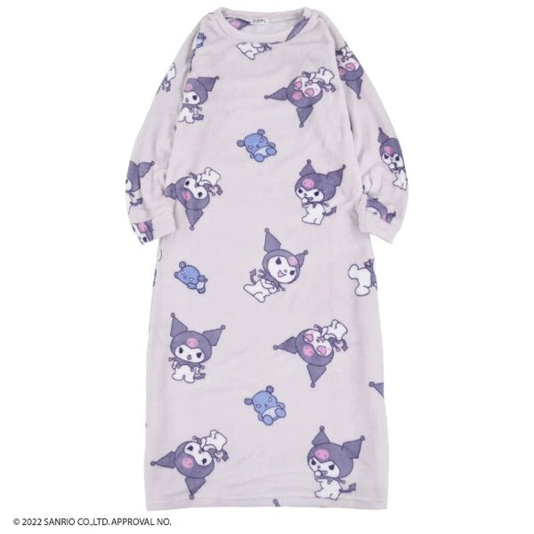 Kuromi Fleece Pajama Dress