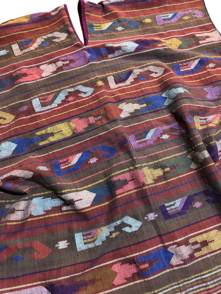 Blim Upcycled Woven Boho Poncho