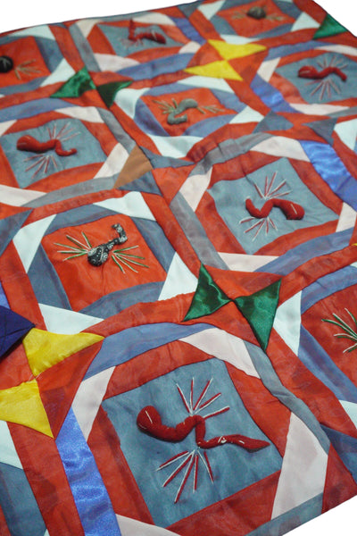 Blim Upcycled Woven Boho Poncho